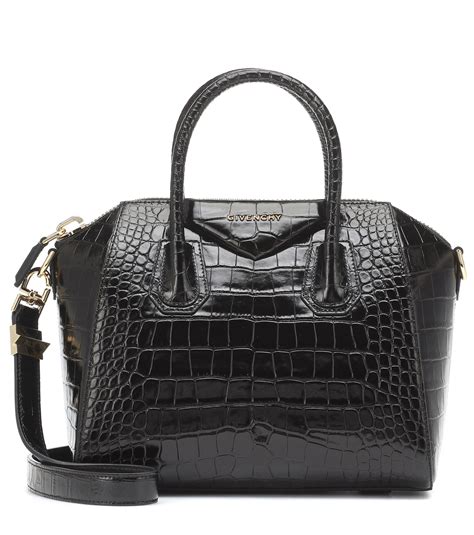 givenchy mini antigona croc black|Givenchy antigona price.